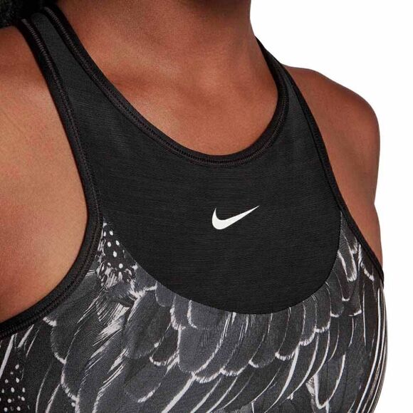 Nike Swoosh Mesh Sports Bra Black White  Support S - Picture 8 of 11